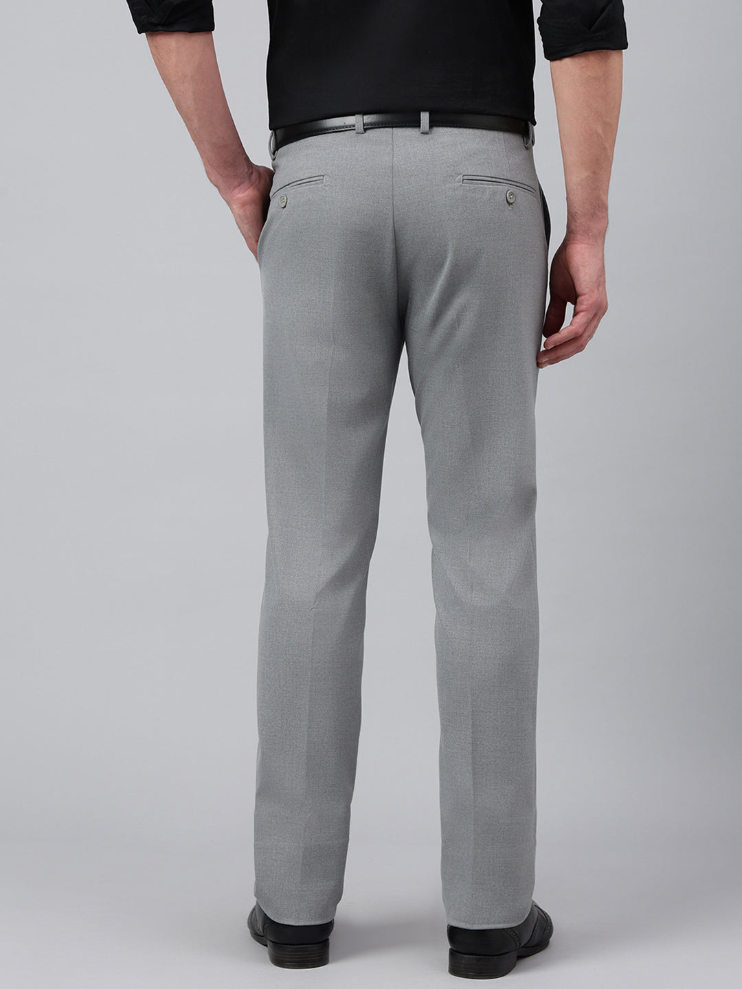 Men Silent Storn Standard Fit Solid Formal Trouser