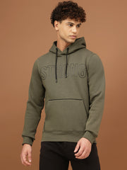 Richlook Men Olive Hoodie