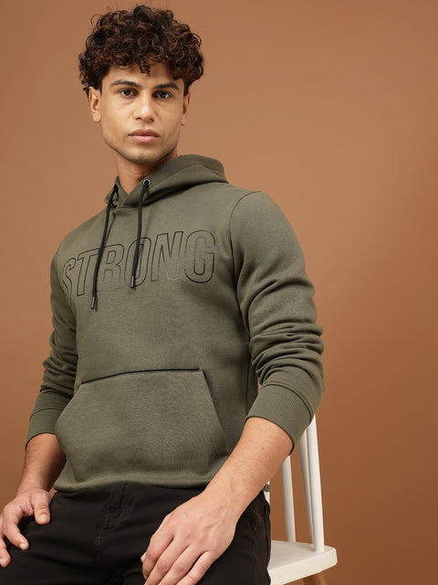 Richlook Men Olive Hoodie