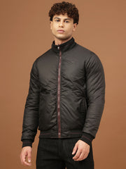 Richlook Men Maroon & Black Reversible Jacket