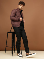 Richlook Men Maroon & Black Reversible Jacket