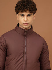 Richlook Men Maroon & Black Reversible Jacket