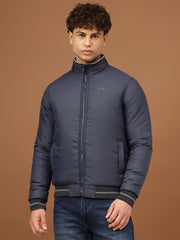 Richlook Men Navy & Grey Full Sleeve Reversible Jacket