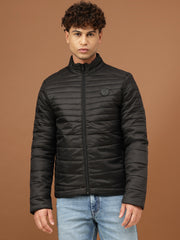 Richlook Men Black Puffer Jacket