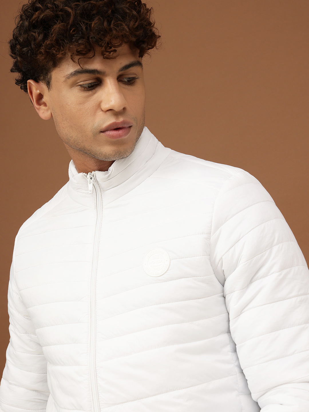 Richlook Men White Puffer Jacket