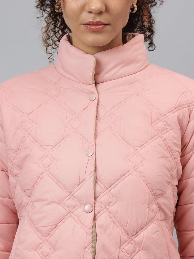 Richlook Women Pink Puffer Jacket