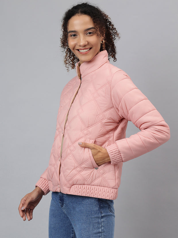 Richlook Women Pink Puffer Jacket