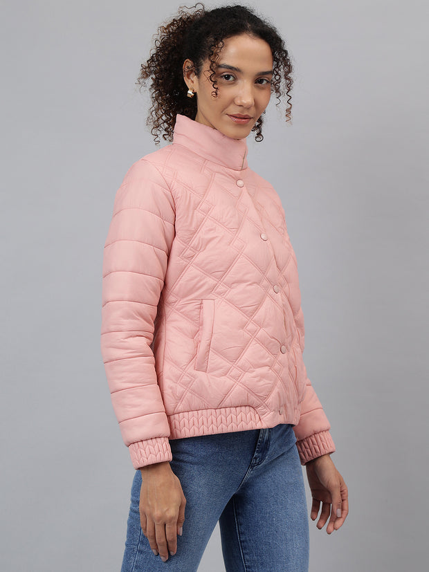 Richlook Women Pink Puffer Jacket