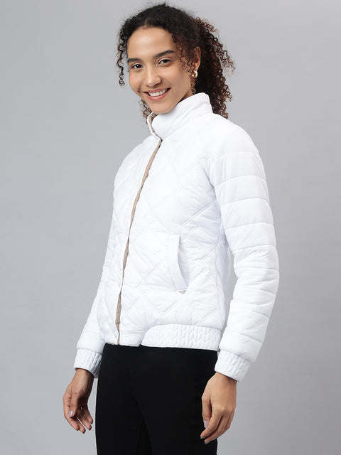 Richlook Women White Puffer Jacket