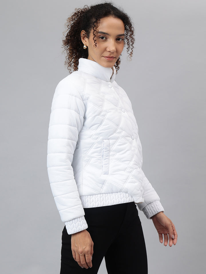 Richlook Women White Puffer Jacket