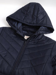 Richlook Women Navy Full Zipper Hoodie Jacket