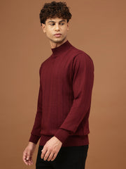 Richlook Men High Neck Knit Sweater