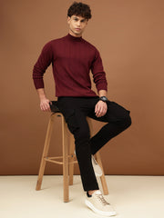 Richlook Men High Neck Knit Sweater