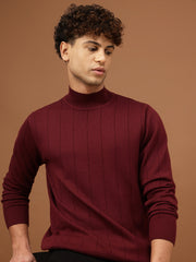 Richlook Men High Neck Knit Sweater