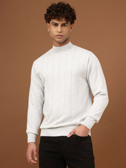 Richlook Men High Neck Knit Sweater