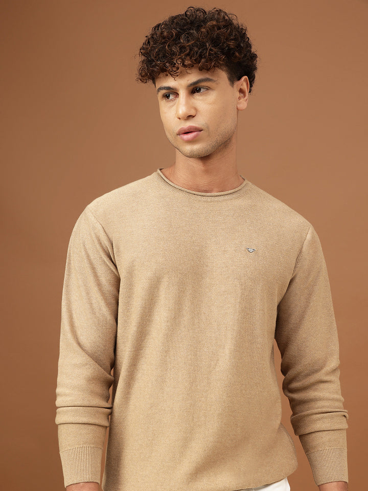 Richlook Men Crew Neck Mélange Sweater