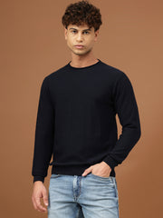 Richlook Men Solid Round Neck Sweater