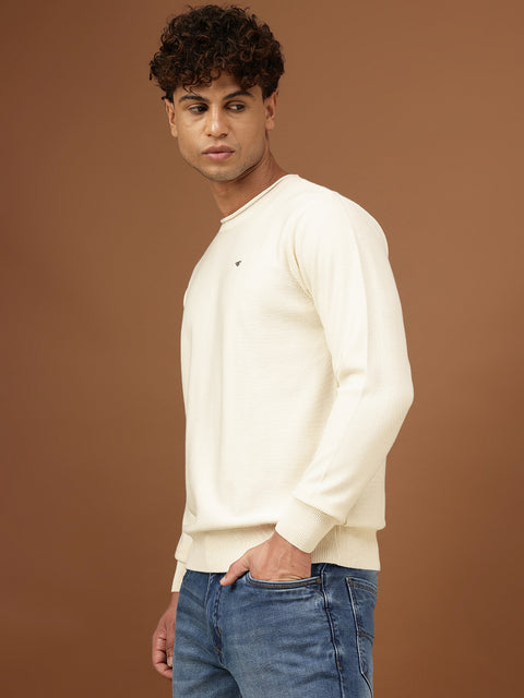 Richlook Men Solid Round Neck Sweater