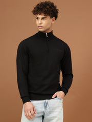 Richlook Men High Neck Knit Sweater