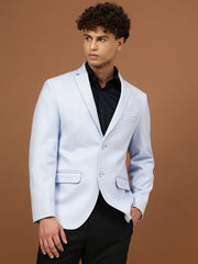 Richlook Men Sky Blue Smart Fit Blazer