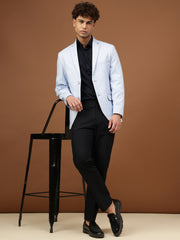 Richlook Men Sky Blue Smart Fit Blazer