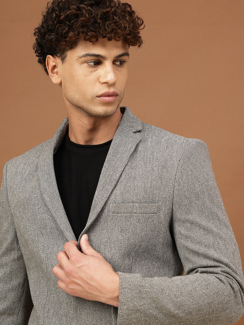 Richlook Men Grey Smart Fit Blazer