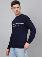 Richlook Regular Fit Navy Sweatshirt for Men's