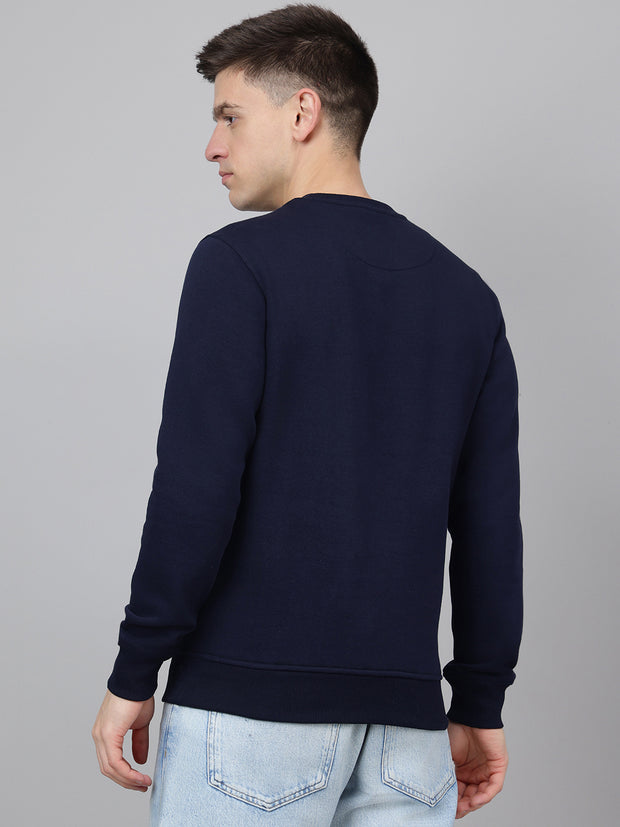 Richlook Regular Fit Navy Sweatshirt for Men's