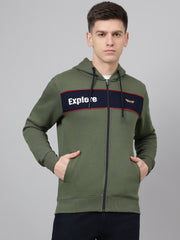 Richlook Regular Fit Olive Sweatshirt for Men's