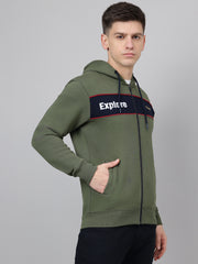 Richlook Regular Fit Olive Sweatshirt for Men's