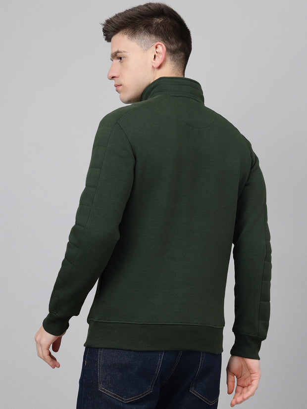 Richlook Regular Fit Olive Sweatshirt for Men's