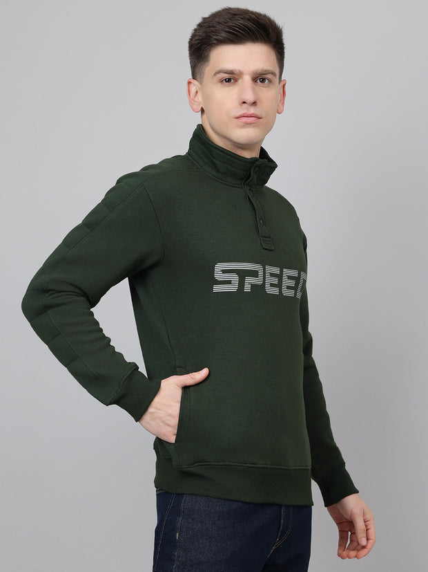 Richlook Regular Fit Olive Sweatshirt for Men's