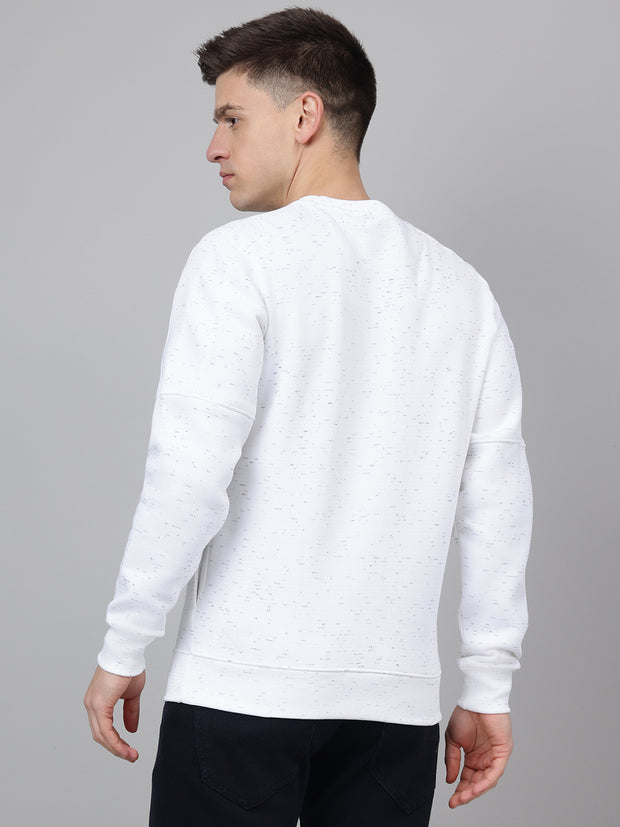 Richlook Regular Fit White Sweatshirt for Men's