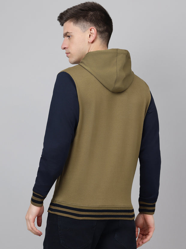 Richlook Regular Fit Olive Sweatshirt for Men's