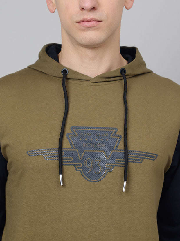 Richlook Regular Fit Olive Sweatshirt for Men's