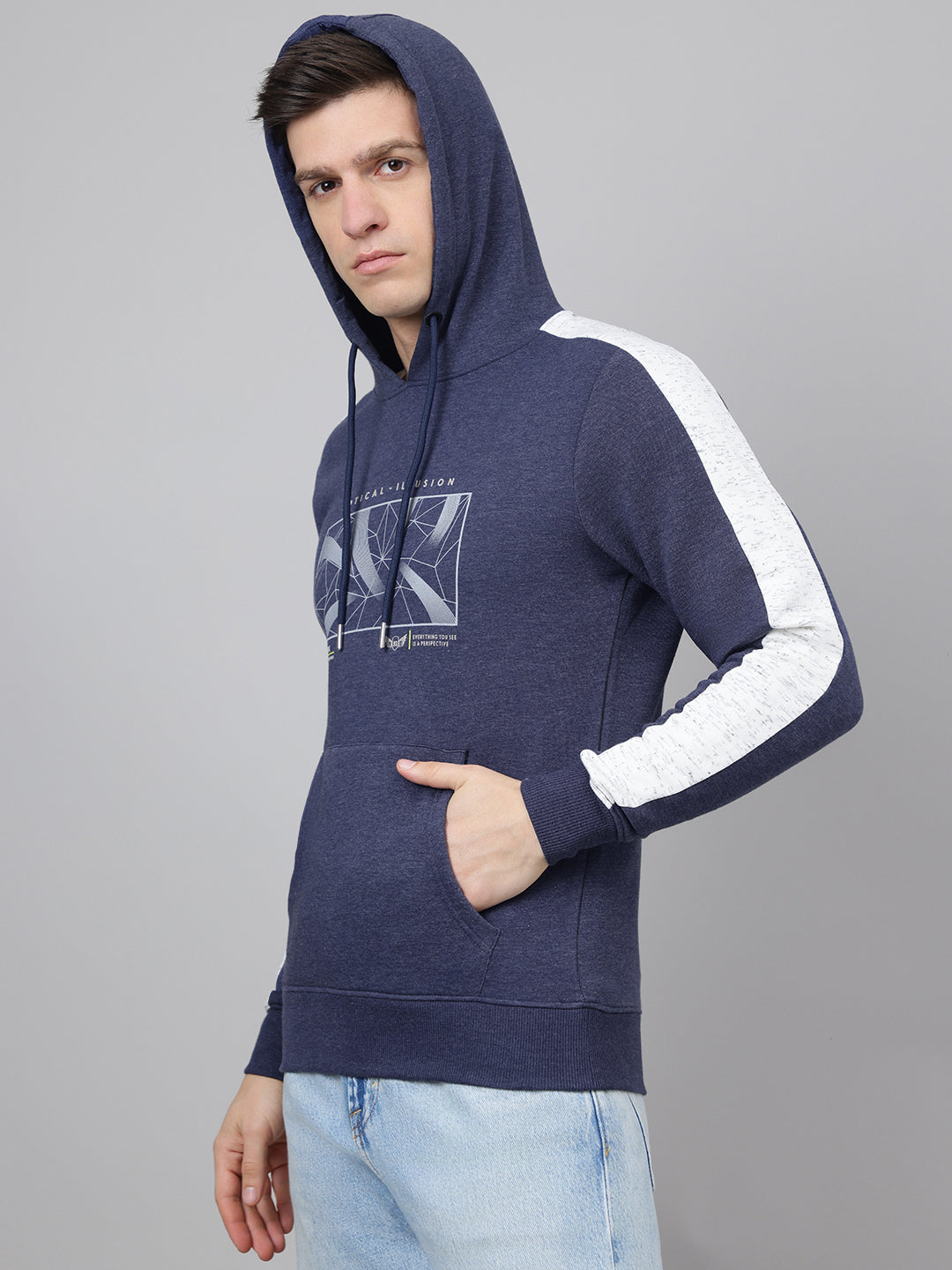 Richlook Regular Fit Navy Sweatshirt for Men's