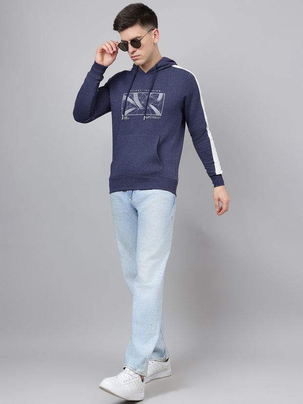 Richlook Regular Fit Navy Sweatshirt for Men's