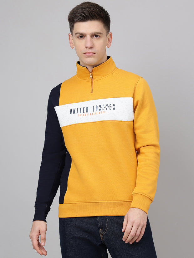 Richlook Regular Fit Mustard Sweatshirt for Men's