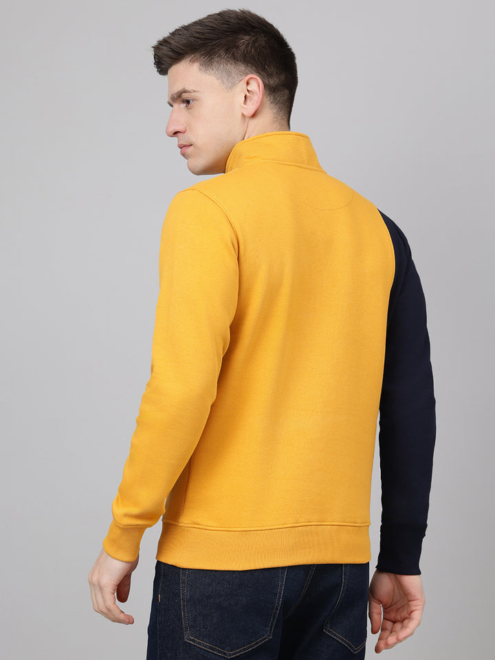 Richlook Regular Fit Mustard Sweatshirt for Men's