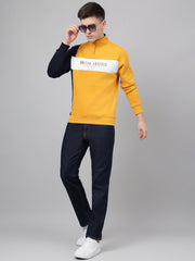 Richlook Regular Fit Mustard Sweatshirt for Men's