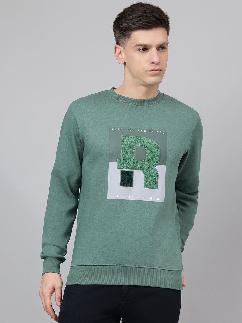 Richlook Regular Fit Blue Spruce Sweatshirt for Men's