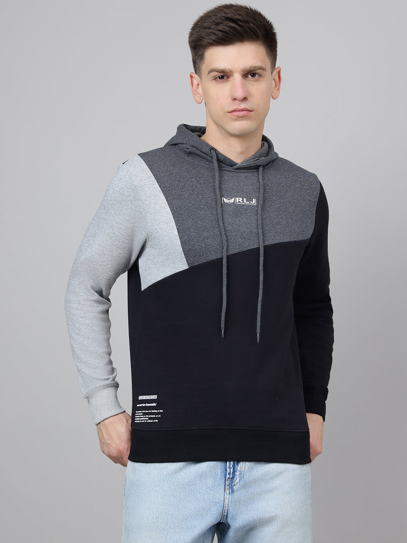 Richlook Regular Fit Black Sweatshirt for Men's