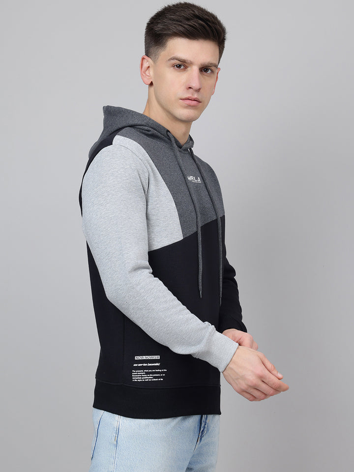 Richlook Regular Fit Black Sweatshirt for Men's