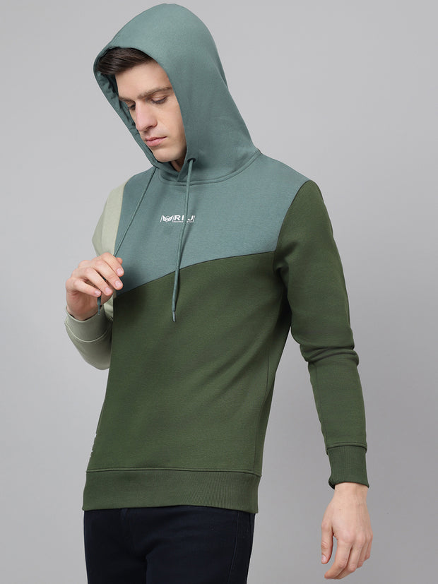 Richlook Regular Fit Olive Sweatshirt for Men's