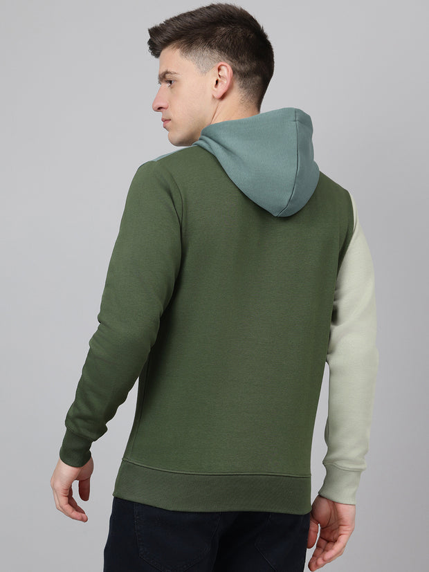 Richlook Regular Fit Olive Sweatshirt for Men's