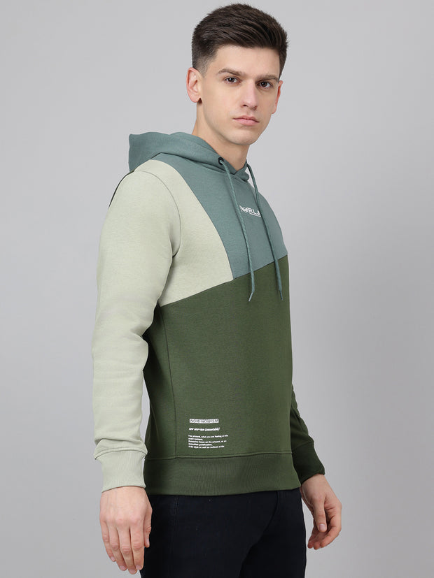 Richlook Regular Fit Olive Sweatshirt for Men's