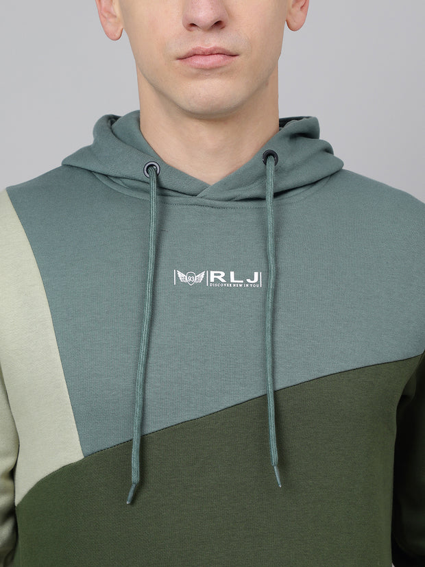 Richlook Regular Fit Olive Sweatshirt for Men's