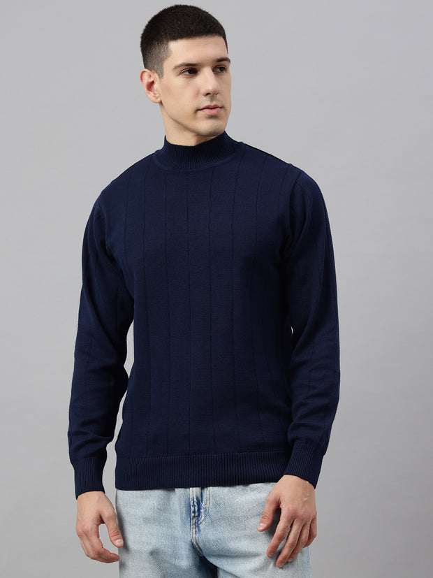 Richlook Men High Neck Knit Sweater