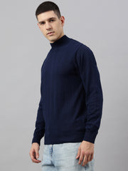 Richlook Men High Neck Knit Sweater