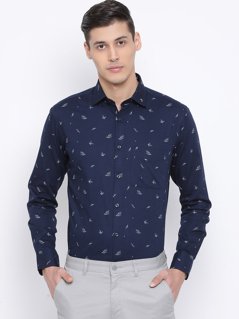 Navy Slim Fit Clubwear Shirt